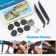 Kitbest Bike Repair Tool Kit, Bike Puncture Tire Patch Repair Tool Kit Contains 16-in-1 Bicycle Multi Tool, Portable Bicycle Cycling Road Mountain Bike Accessories for Men Women