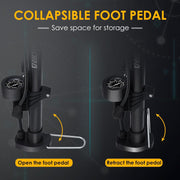 VOGORA Bike Pump with Pressure Gauge, Bicycle Pump with Presta & Schrader Valves Bike Pump for all Bikes, Foot Pump for Car Tyres, Road Mountain Bikes & Balls