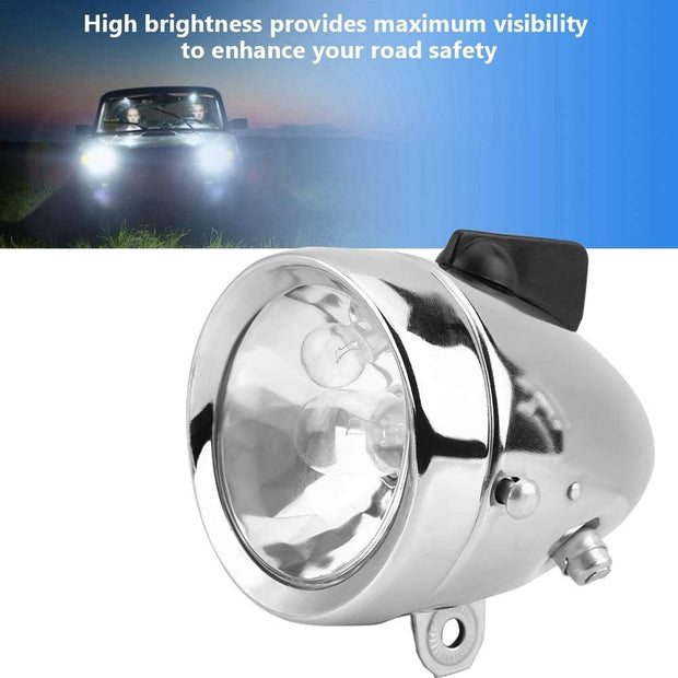 Bike Motorized Bike Headlight Tail Light Friction Generator Dynamo, Universal 12V 6W BMX Bike Headlight and Rear Light Friction Generating Electricity, Waterproof Head Tail Lamp Dynamo Light