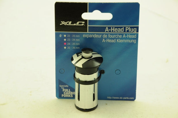XLC A-HEAD HEADSET PLUG 24 - 25mm DESIGNED FOR CARBON FORKS, REUSABLE 30% OFF