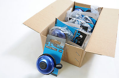WHOLESALE JOB LOT 10 (TEN) QUALITY CYCLE BICYCLE BELLS BIKE 'RINGER’ BLUE TOP