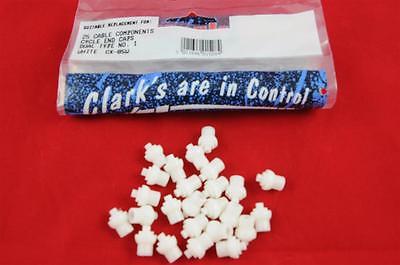 WHOLESALE JOB LOT 25 x CLARKS BRAKE CABLE FERRULES VINTAGE WHITE CYCLE MECHANICS