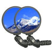 BriskMore Bike Mirrors, HD Glass Convex Lens Bicycle Rearview Mirror, 2PCS Safe Cycling Rear View Mirror
