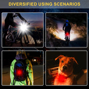 DURTAIL Bike Light Set, Rechargeable Bicycle Lights, Super Bright USB Rechargeable Bike light, 650 mAh Li-ion Battery, IPX6 Waterproof Super Bright Front and Rear Lights, Cycling, Camping（2 Pieces）