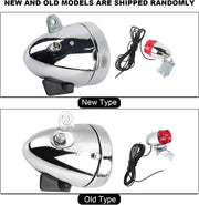 Bike Motorized Bike Headlight Tail Light Friction Generator Dynamo, Universal 12V 6W BMX Bike Headlight and Rear Light Friction Generating Electricity, Waterproof Head Tail Lamp Dynamo Light