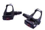 WELLGO LOOK COMPATIBLE CYCLE PEDAL SET CLIPLESS BLACK + RED CLEATS (15557)
