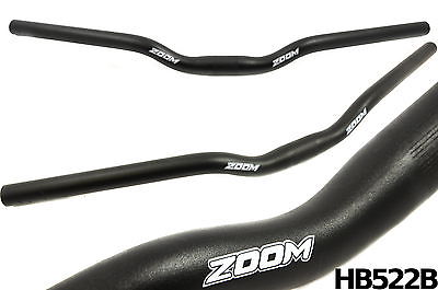 ZOOM ALLOY MINI RISE CITY HANDLEBARS ALLOY SATIN BLACK 600mm 25.4mm CENTRE