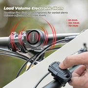 ROCKBROS Electric Bike Bell, IPX5 Bicycle Bell Loud for Kids Adults Bike Horn for Mountain Road Bike Accessories 150dB