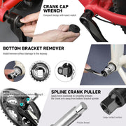 DURATECH 31-Piece Bicycle Repair Set, Bicycle Repair kit with Tool Box, Bike Tool Kit, Home Multi-Purpose Repair Kit, Suitable for Bike Tire Chain Repairs, Home Routine Repair, DIY