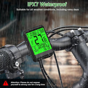 Brenth Bike Computer,Universal IPX7 Waterproof Bike Speedometer,Bike Speedometer Wireless with LCD Backlight Display,Automatic Start/Stop,Black Cycle Computer for All Bikes,Outdoor Bike Accessories