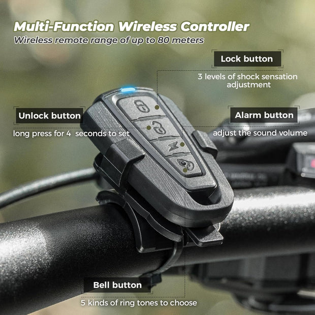 ROCKBROS Electric Bike Bell, IPX5 Bicycle Bell Loud for Kids Adults Bike Horn for Mountain Road Bike Accessories 150dB