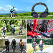 Squire Locks Kilda Combi 10/600 Integrated Bike Cable Lock – 4-Wheel Combination Lightweight Bike Lock – Tough Cable Bike Lock – 600 mm Locking Length – 10 mm Diameter Cable