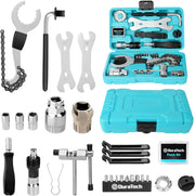 DURATECH 31-Piece Bicycle Repair Set, Bicycle Repair kit with Tool Box, Bike Tool Kit, Home Multi-Purpose Repair Kit, Suitable for Bike Tire Chain Repairs, Home Routine Repair, DIY