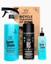 Peaty's Bicycle Cleaning Kit - Wash, Prevent (Rust) & Lubricate - Essentials For Bike Care - Biodegradable Foaming Cleaner, Maintenance Spray & All Terrain Chain Lube - Carbon Safe, MTB, Road, E-Bike