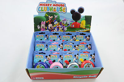 WHOLESALE JOB LOT OF 12 MICKEY MOUSE CLUB HOUSE KIDDIES BIKE BELLS ASST COLS