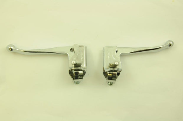 TRADITIONAL TYPE BIKE CHROME STEEL BRAKE LEVERS FOR CALIPER BRAKES NOS 105mm