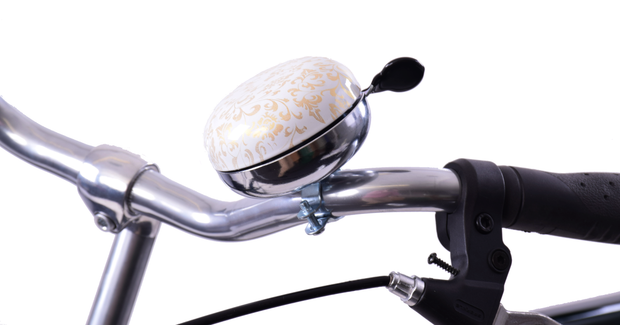 VERY LOUD DING DONG BIKE BELL BIG TRADITIONAL GOLD LADIES OR GENTS VINTAGE STYLE