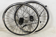 20" FOLDING OR KIDS BIKE WHEELS NARROW ALEX RIMS BLACK DUAL WALL 8-9SPD CASSETTE 100/130mm