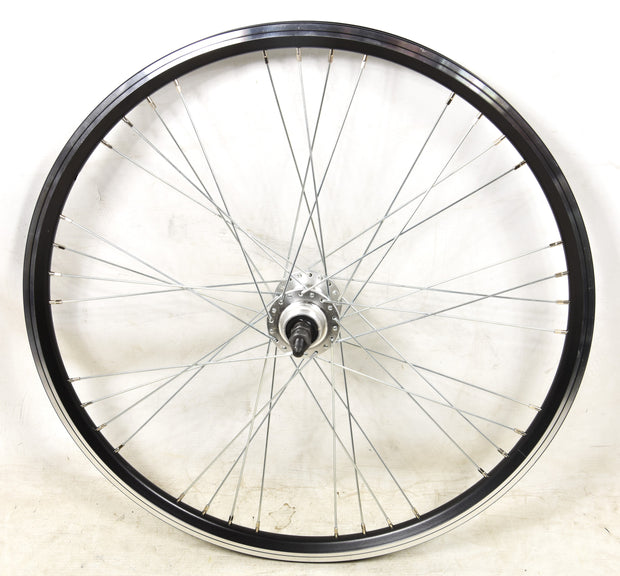 24” 507 - 19 JUNIOR MTB DISC HUB BIKE REAR WHEEL SCREW ON FREEWHEEL TYPE HUB BLACK 9 x 4 RIM