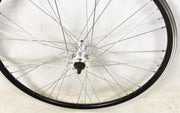 24” 507 - 19 JUNIOR MTB DISC HUB BIKE FRONT WHEEL BLACK DOUBLE WALL 9 x 4 RIM
