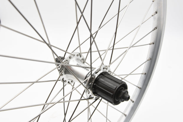 20 X 1.75 406 - 17 Rim Rear Folding Bike MTB Wheel Shimano FH-RM30 7 speed Cassette Hub Silver
