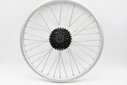 20 X 1.75 406 - 17 Rim Rear Folding Bike MTB Wheel Shimano FH-RM30 7 speed Cassette Hub Silver