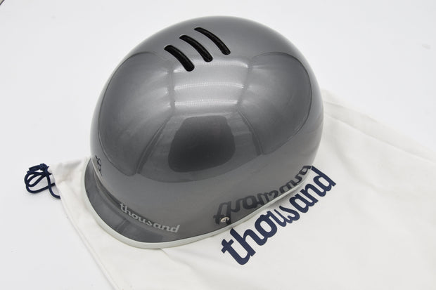 Thousand Heritage urban bike or Roller Skate/board helmet Small 54cm - 57cm Polished Titanium Grey NEW
