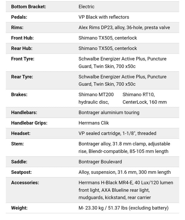 Trek Verve+ 2 Stagger 300Wh Electric Hybrid Bike 2024