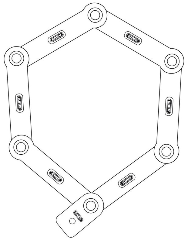ABUS Bordo uGrip 5700C Folding Combination Lock 80cm with SH Bracket