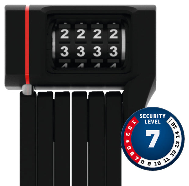 ABUS Bordo uGrip 5700C Folding Combination Lock 80cm with SH Bracket