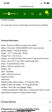 Batribike  Vista S Trail Bike  2020