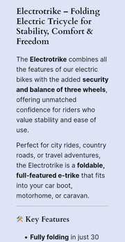AS Bikes Electrotrike Folding Electric Trike 2018