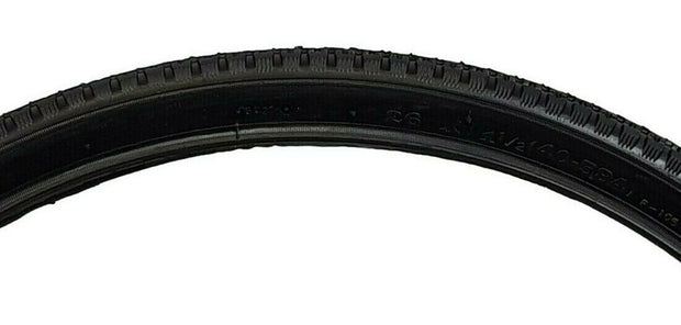 26 x 1 1/2 (40-584) Vintage Roadster Bike Heavy Tread Pattern Black Tyre Or Tube