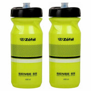 Zefal Sense 65 Yellow Hi Vis Soft 650ml Sports Water Bottle - Pack Of 2