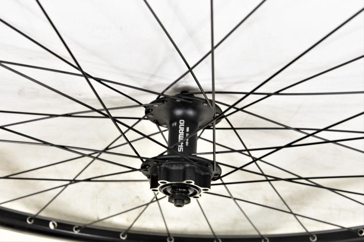 29er 700c Shimano Deore HB-M475 Disc Hub Bike Front Wheel 622 - 19 Rim Black
