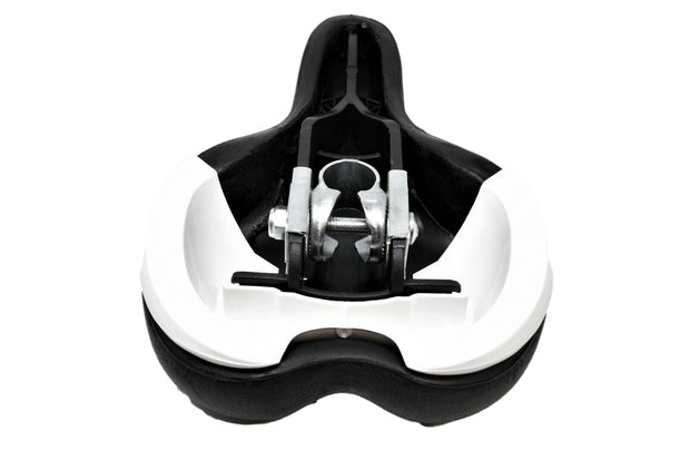 Adult Bike Saddle Mens Ladies Soft Seat ATB MTB Any Bicycle Seat Black White