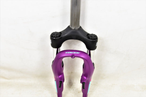 20" Suntour M3010 Bike Suspension Fork 1 1/8” 255mm Steerer V Brake Purple Kids