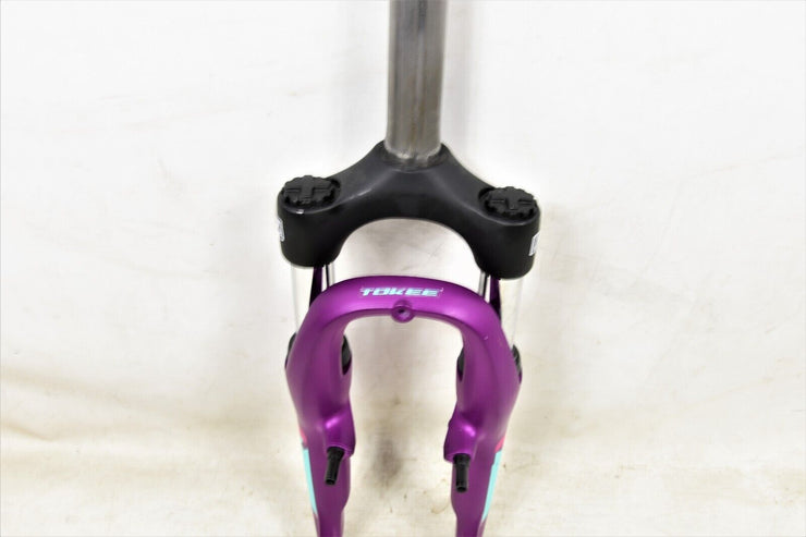 20" Suntour M3010 Bike Suspension Fork 1 1/8” 255mm Steerer V Brake Purple Kids