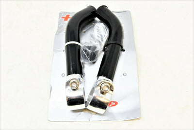 Bull Horn MTB Bike Bar Ends Lightweight Aluminium Ski Type Black+ Plugs
