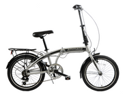 Ammaco Folding Bike Pakka Metro 20" Wheel Commuter Bike Silver