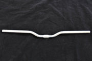 WIDE LOW RISE 650mm SATIN SILVER MTB BIKE HANDLEBARS 30mm RISE 25.4mm CENTRE BAR