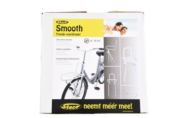 STECO RACK DUTCH HOLLAND TYPE FRONT FORK MOUNTED BIKE CARRIER HOLLAND WHITE