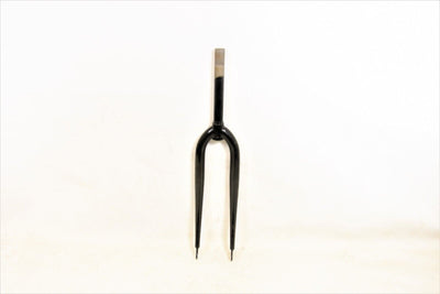 27” or 700c Bike Fork 25.4mm Black 190mm 1" Threaded Steerer Axle To Crown 400mm