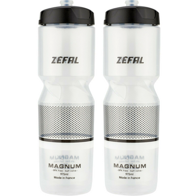 Zefal Magnum Pro Transparent 975ml Sports Water Bottle - Pack Of 2
