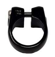 Alloy Black Bike Seat Clamp Saddle Bolt 34.9mm + Carrier Rack Mounts 40 Grams