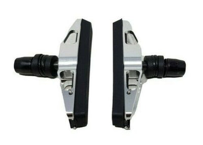 Two Pairs Of CNC V Type Bike Brake Blocks With Smooth Dry Weather Pads SM-1374