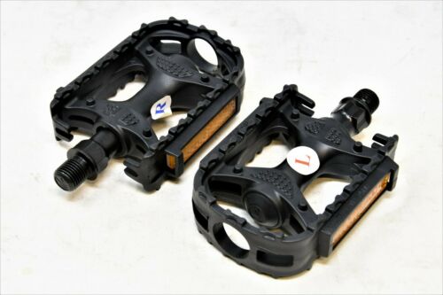 VP Kids Pavement Bike Pedals Black Junior 1/2" One Piece Cranks 12" - 16" Wheel