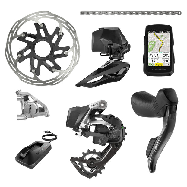 SRAM RED AXS (E1) 2X Groupset With Hammerhead Karoo Computer