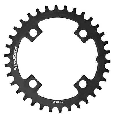Sunrace MS00 Narrow-Wide 96 PCD Steel C/Ring Black 30T