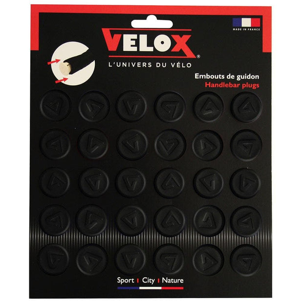 Velox Handlebar Plugs Black x30 Card